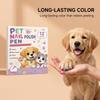Pet Nail Color Pen 12 Piece Quick Dry DIY Safe Paint Decoration Pen Pet Nail Color for Birthday Cat Fingernail Painting Manicure