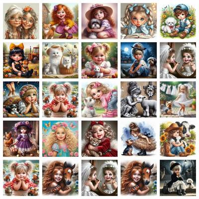 Алмазная живопись полные наборы девушка собака портрет животное вышивка крестом костюмы рукоделие алмазная вышивка полные наборы домашний декор