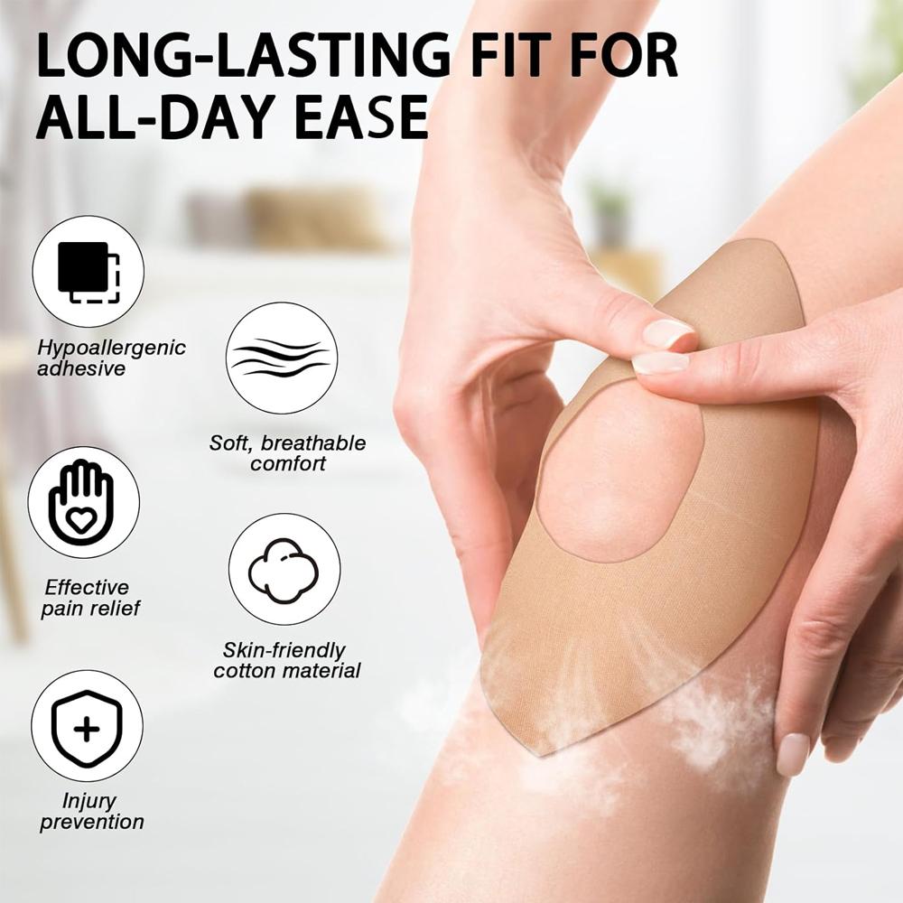 1/5/10 шт. Кинезиотейп для коленей для облегчения боли Эластичный водонепроницаемый спортивный тейп для колена для поддержки, стабильности, спорта