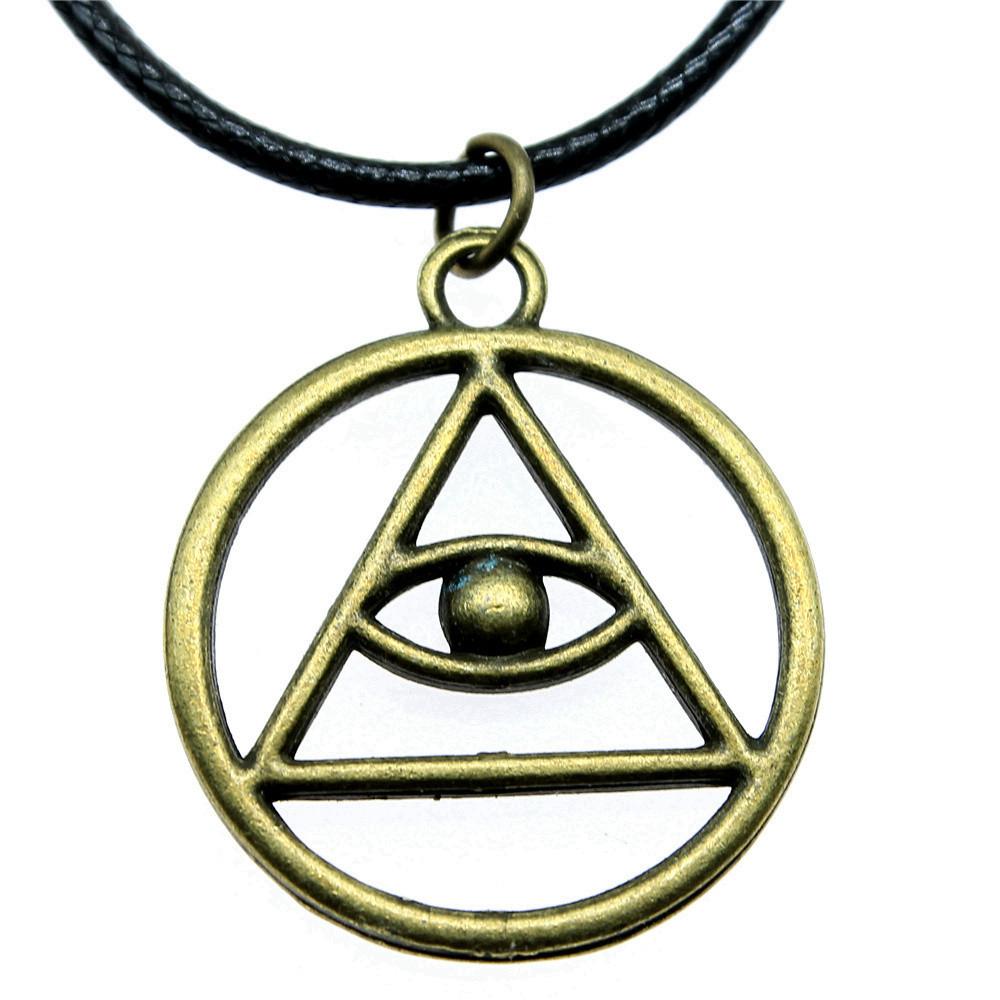 Колье 45 см Кожаная цепочка Большой Глаз Гора Минималистичные ювелирные компоненты QN029