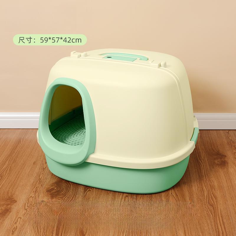 Закрытый туалет-домик для кошек с длинным проходом, Litter-proof, Товары для чистки домашних животных, Аксессуары для дезодорации, Поддоны