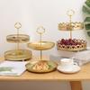 2 Tiers Fruit and Vegetable Basket Stand for Kitchen Countertop Space Saving Snacks Storage Tray Candy Holder Plate