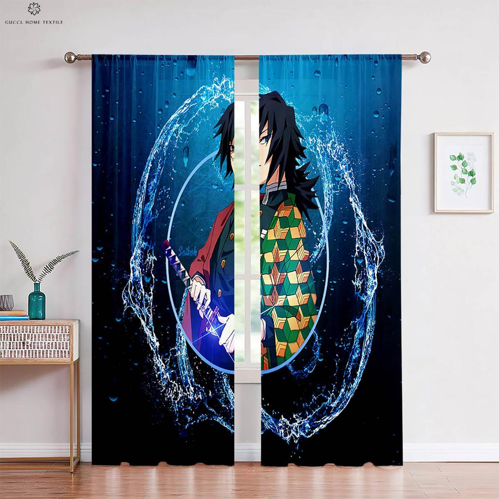 Шторы с японским принтом комиксов, анимация «Горячая кровь», подходят для спальни, гостиной, кухни, кабинета, оформления окон