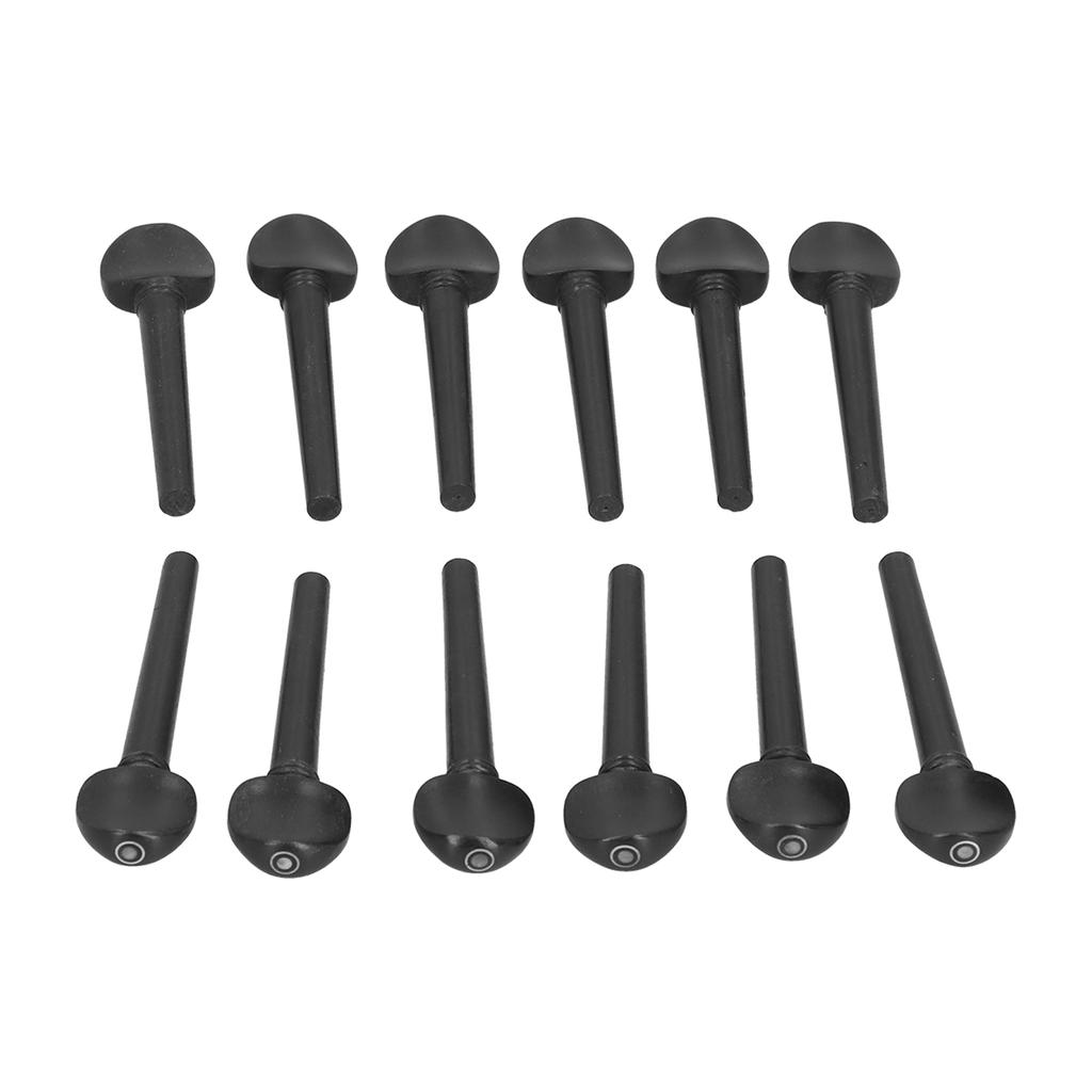 12 шт., колышки из черного дерева, 8,7 см, деревянные аксессуары для настройки, сменные аксессуары с рыбьим глазом для скрипки с удом