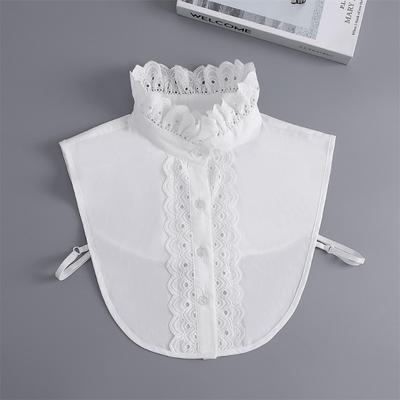 Elegant Shirt Detachable Collar High Stand White Fake Collar for Woman Button Down Adjustable False Collar Accessories