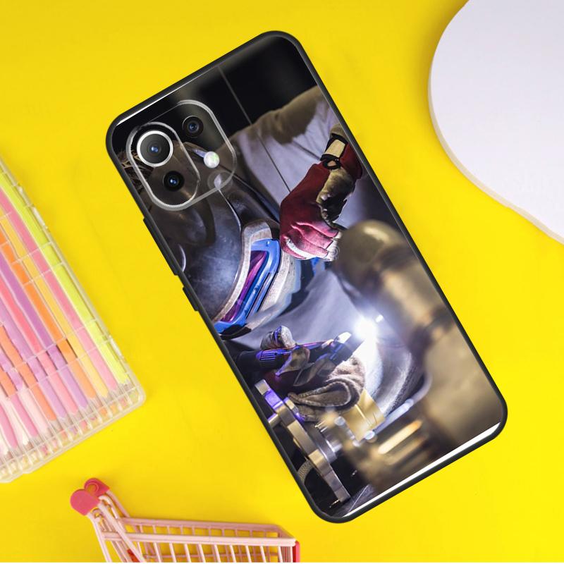 Сварщик Сварка Горячий Металл Рабочий Чехол Для Xiaomi 13 14 Ultra 11T 12T 13T 14T Pro POCO X7 Pro X3 X5 F3 F5 F6 M6 X6 Pro Чехол