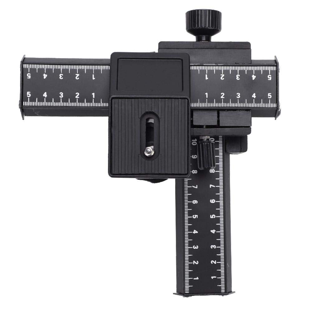 Elerose Macro Focus Rail, 4-Way Macro Focus Rail Slider with 1/4" Mounting Screw for Close-Up Photography