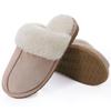 Fashion Shevalues Winter Plush Lining Women's Memory Foam Slippers Fuzzy Indoor Cotton Slides Anti-slip Furry Outdoor Women's Slippers