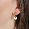 INS модные универсальные новые серьги из титановой стали 18K белые серьги-подвески с круглым кулоном-логотипом ювелирные изделия