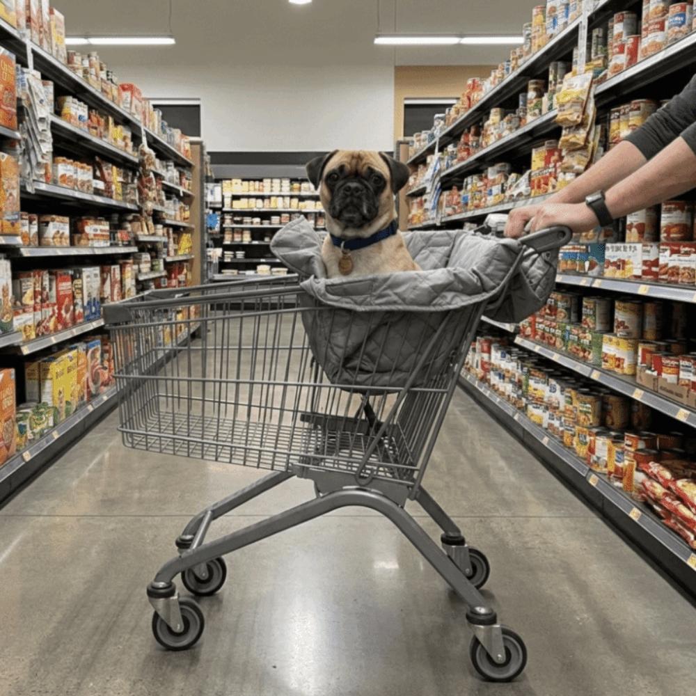 Portable Pet Stroller Cushion Cover Waterproof Shopping Cart Pet Cover Grocery Cart