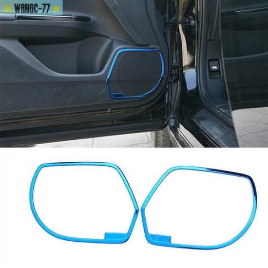 Blue For Honda Accord 9th 2014-2017 Titanium Door Speaker Bezel Frame Cover Trim