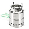Folding Stainless Steel Camping Stove Portable Outdoor Wood Burning Stove with Foldable Handles and Alcohol Tray