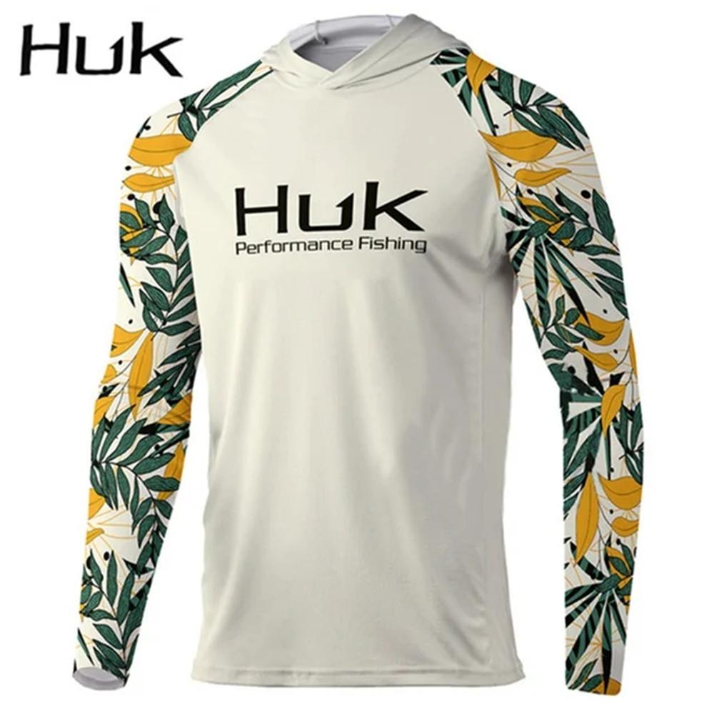 HUK fishing suit men's summer upf + 50 ice silk breathable and quick-drying fishing hooded long-sleeved Luya fishing suit
