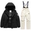 Kids Ski Suit Set Winter Waterproof Windproof Thermal Snowsuit Boys Girls 6-16 Years Outdoor Snow Travel