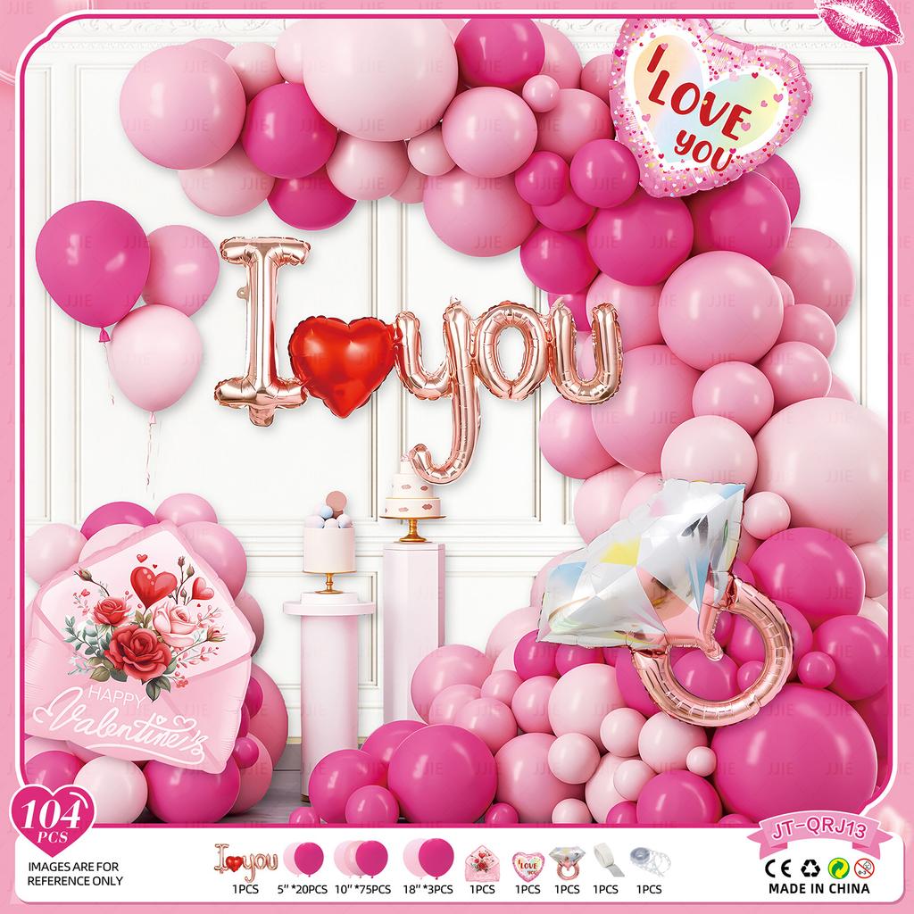Valentine'S Day Theme Balloon Set Qixi Wedding Confession Balloon Hotel Balloon Decoration And Decoration