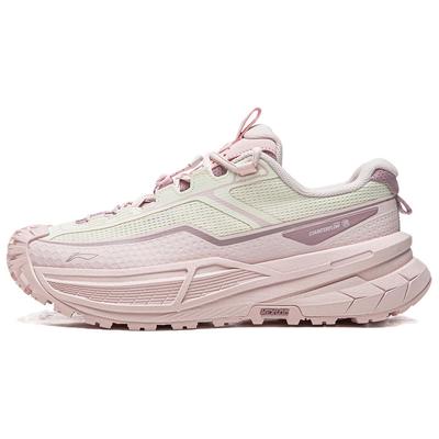 Li Ning Outdoor CF Tracing, Xingchuan 2 Дышащие и упругие низкие походные кроссовки из ТПУ Женские Бело-розовые AHTW014-2