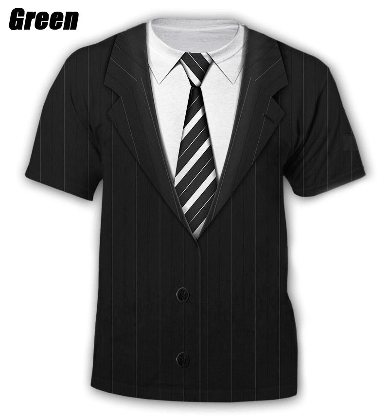 Футболки Забавный хип-хоп костюм и галстук 3D футболка Летняя мода Дети Повседневная футболка Мальчики Девочки Футболка большого размера Детские топы