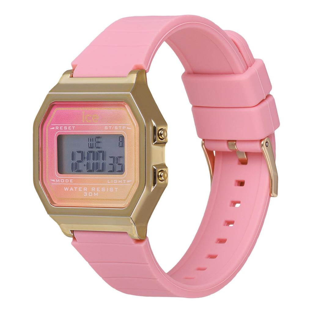 ICE WATCH Officially Imported Watch ICE Digit Retro Sunset 32mm Silicone Rubber Belt 022715 Ladies Coral Dreamscape