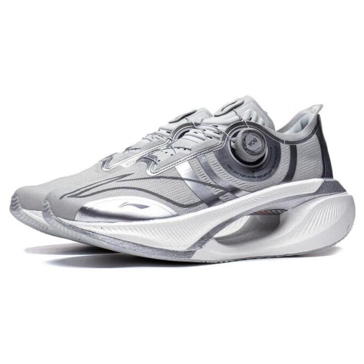 Li Ning Shadow 2.0 Устойчивые к истиранию Низкие беговые кроссовки с технологией Nitrogen Унисекс Серые ARRT017-1