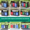 Outdoor Stainless Steel 4-Compartment Waste Bin