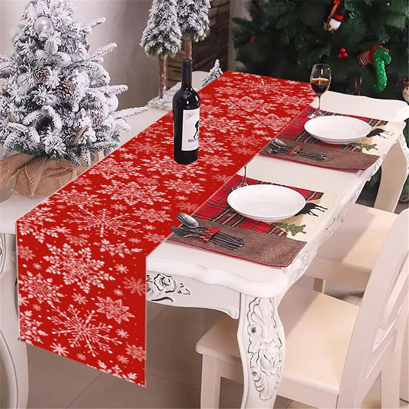 1 шт. новогодняя скатерть Рождественский орнамент домашний декор Navidad Natal Noel полиэстер
