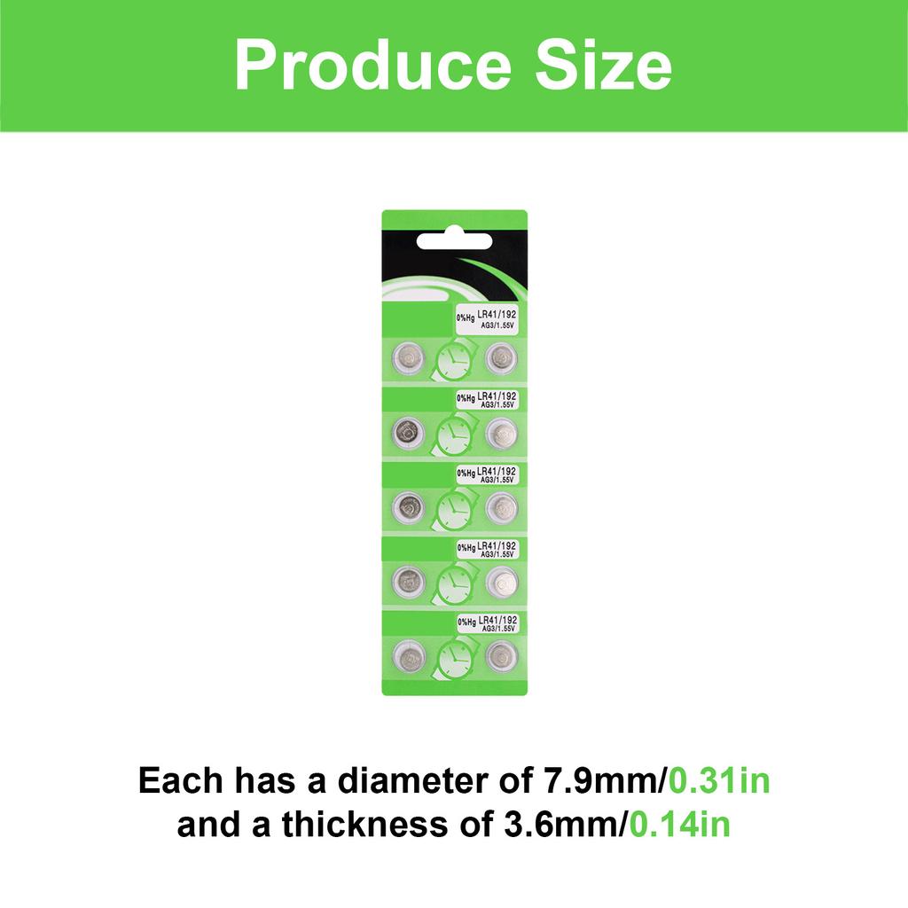 10 шт/20 шт AG3 LR41 щелочные батарейки-таблетки долговечный источник питания для пультов дистанционного управления и мини-светильников