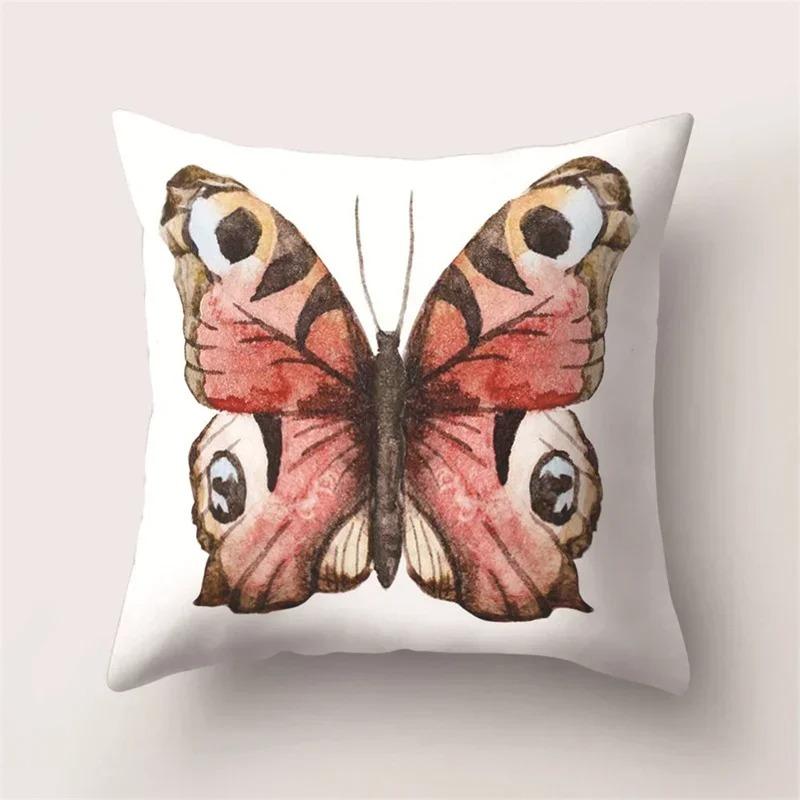 Beautiful Butterfly Print Decorative Pillow Cover Car Sofa Square Cushion Pillow Cover