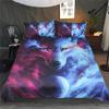 Digital Art Wolf Tiger Animal Worrior Bedding Set King Queen Double Full Twin Single Size Bed Linen Set with Pillowcase Boy Gift