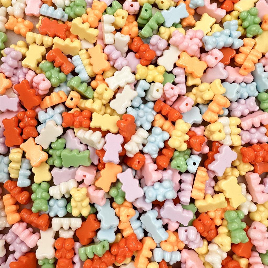 Креативные модные серьги для изготовления медведей 11*18 мм, 25 шт., свободные бусины, сплошной цвет, материалы для цепочки для мобильного телефона, браслет, ювелирные аксессуары, сделай сам