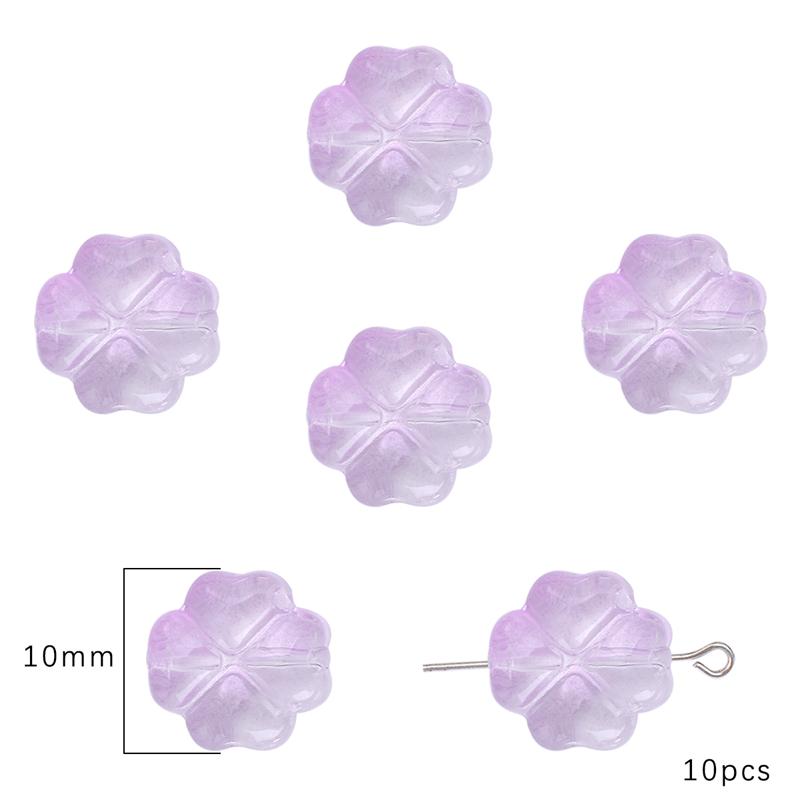 20 шт./пакет 10 мм стеклянные бусины в виде цветов, очаровательные бусины-разделители для серег, ожерелья, изготовления ювелирных изделий своими руками