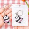 Cute DIY Cartoon Panda Acrylic Keychain Pendant Gift for Students