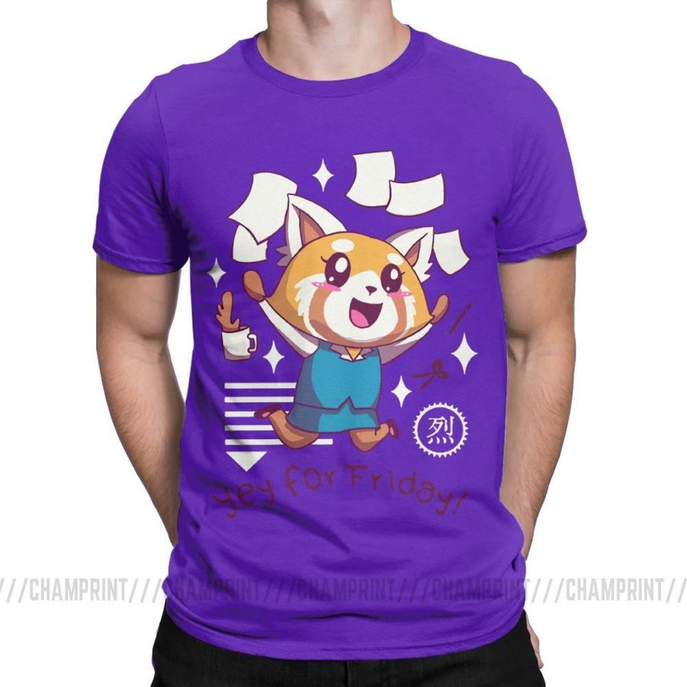 Aggretsuko Tee Shirt Aggressive Retsuko Yey For Friday Happy Weeken T Shirt For Men 100 Cotton