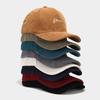 Autumn Art Retro Simple Corduroy Baseball Cap Women's Trendy Hats Street Fashion Wave Embroidery Curved Eave Duckbill Cap