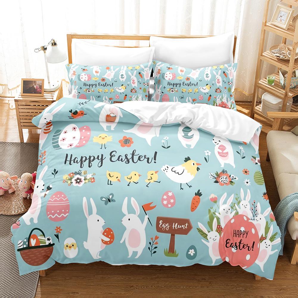 Flower Deer Bedding Collections Cartoon Animal KidS Duvet Cover Boys Girls Cute King Quilt Cover Bedroom Bed Collection Queen Bedding Collection