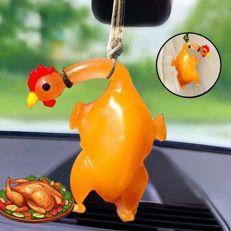 Color Changing Roast Duck Chicken Fish Squid Pork Funny Bag Hanging Pendant Car Swing Duck Car Rearview Mirror Pendant Gift