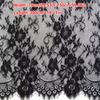 Sewing Lace Fabric White Eyelash Lace Fabric Black Embroidered Floral Lace Eyelash Trim Home Decoration