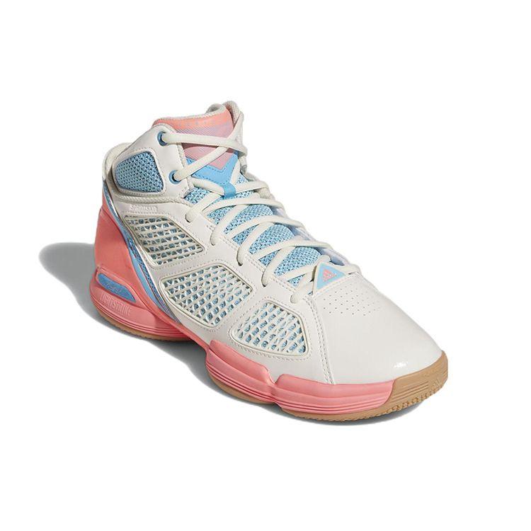 adidas Adizero Rose 1.5 Restomod Off White Acid Red Мужские кроссовки Кремовый Ярко-Голубой GY6487