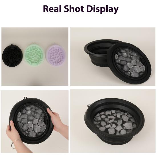 Портативная чаша для ледяной бани, складная конструкция, экологичная, многоразовая, эффективная, моющая, многоцелевая, силиконовая чаша для ледяной бани