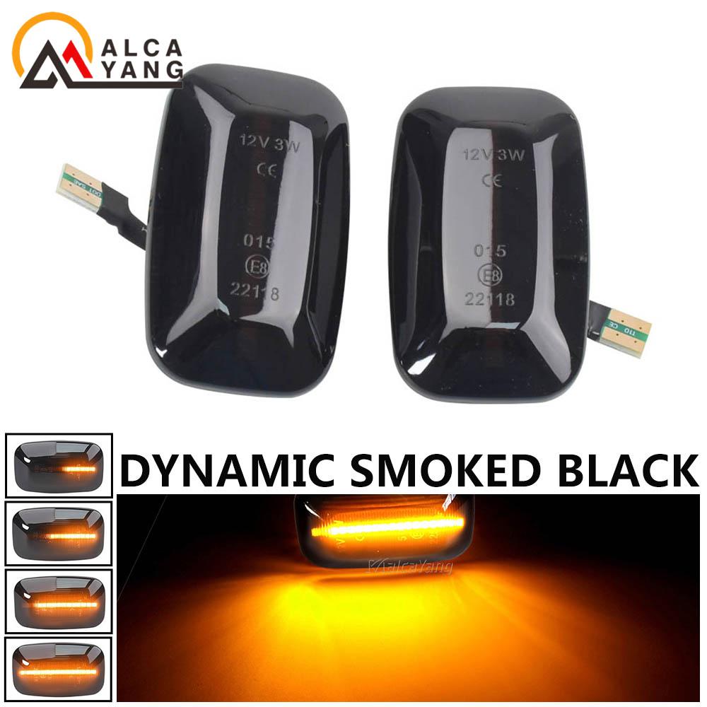 2Pcs for Toyota Landcruiser Land Cruiser 70 80 100 Series Flowing LED Side Marker Turn Signal Lights Indicator Blinker Lamps