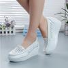 Женские кроссовки из искусственной кожи на платформе, танкетки, белые женские повседневные туфли Swing Mother Shoes Size