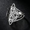 Кольцо "Ведьмин узел" для женщин из нержавеющей стали, кольца на пальцы Викка Трикетра Кельтский узел Амулет Защитные украшения