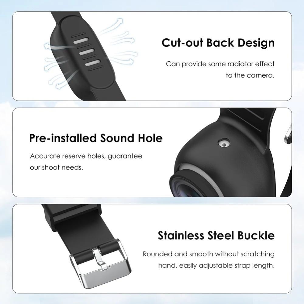 Anti-Lost Wrist Band for Insta360 Go3 Soft Silicone Adjustable Strap Waterproof Anti-Slip Hand Strap for POV Shooting Camera