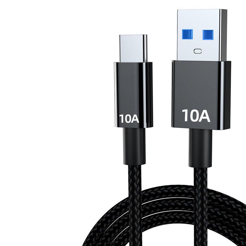 10A 120W Braided Type-C Fast Charging Cable for Huawei Honor Devices