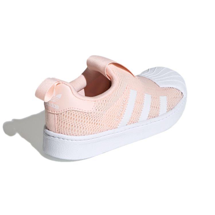 Adidas Originals Superstar Series 360 C Low-Top Kids Skate Shoes Kids Sneakers White Pink EF9170