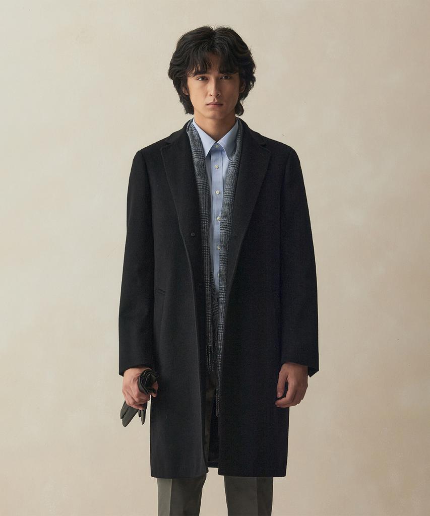 Brooks Brothers Classic Town Coat (Black) (Bbcsmf2194Uew)