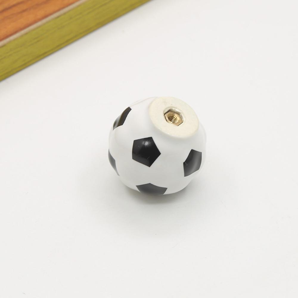 Single Hole Basketball Door Handle Pull Handles Drawer Knobs Creative Football Door Knob  Wardrobe