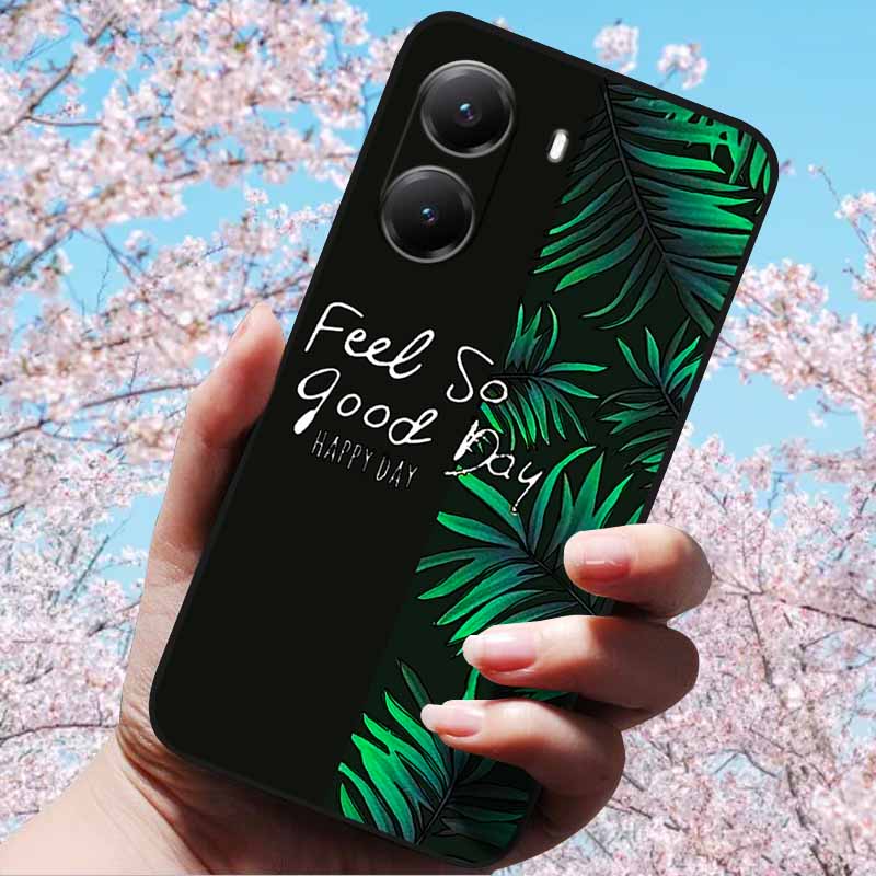 Для Xiaomi Poco X7 Pro 3D Рельефный Цветок Тиснение Мягкий Силиконовый Чехол Мультяшная Расписная Задняя Крышка для Poco X7 Pro с 3D Рельефным Чехлом