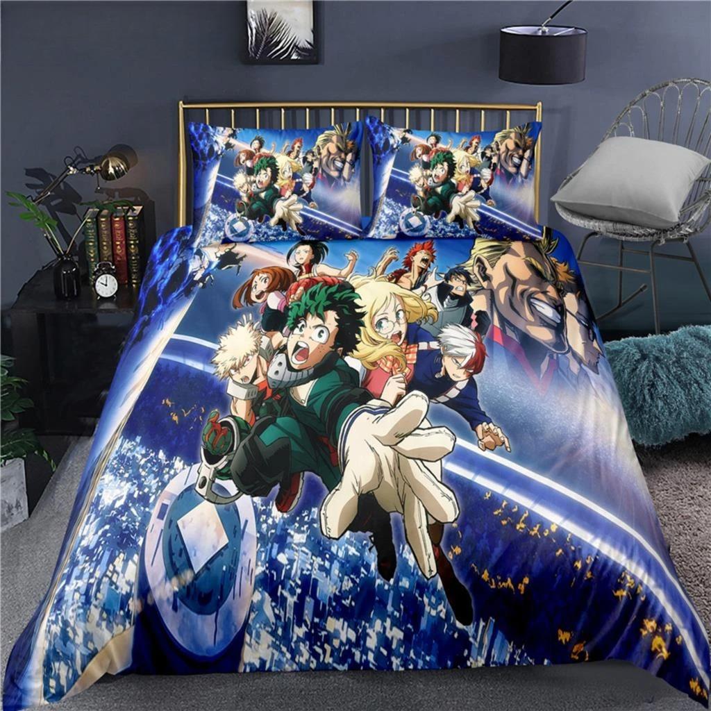 Горячий Набор Постельного Белья My Hero Academia с 3D Печатью Пододеяльники Наволочки Одеяло Комплект Постельного Белья Постельное Белье Пододеяльник 200x200