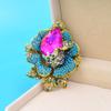 Rhinestone Large Flower Brooches For Women Winter Design Coat Pin Fashion Accessories