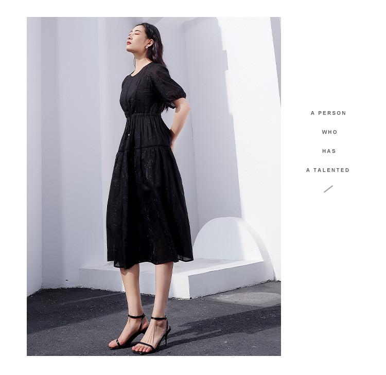 Summer Solid Color Simple Aging Dress